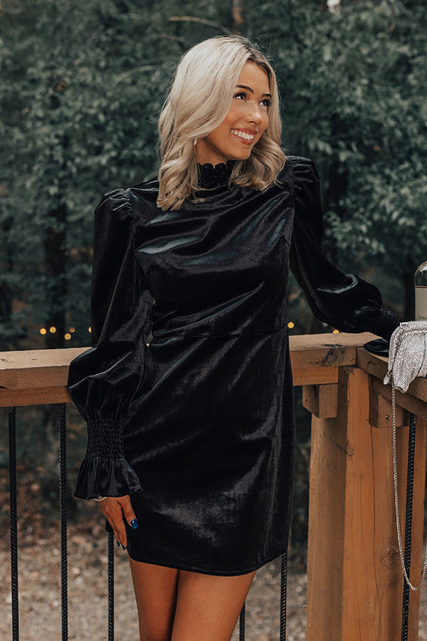 black velvet dress